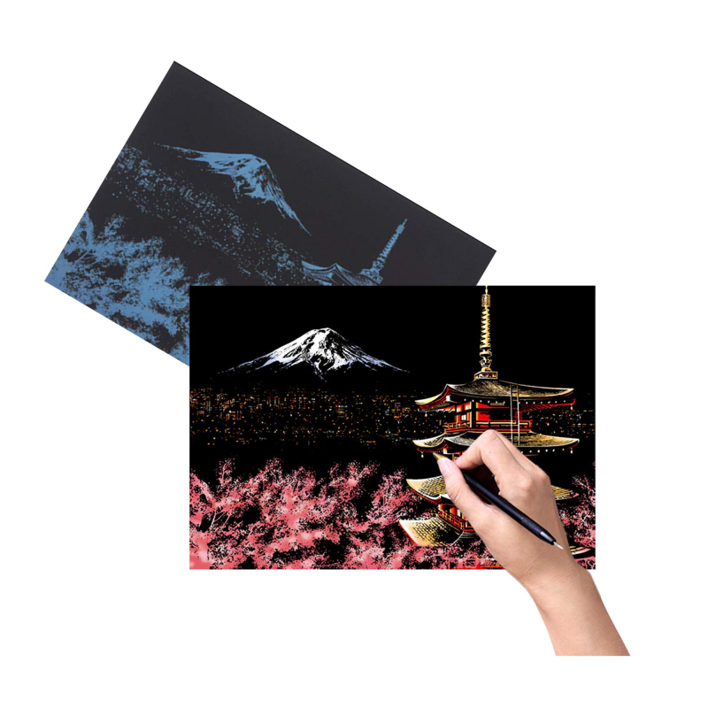 A3 Scratch Art Mount Fuji Thumbnail