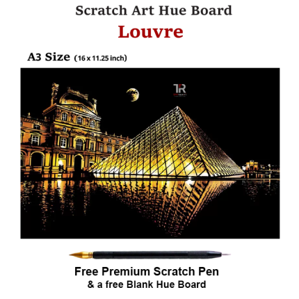 Louvre – A3 Scratch Art Hue Board