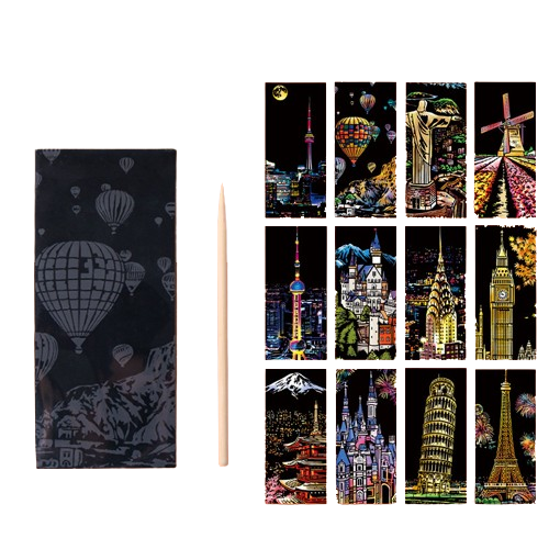 Scratch Art Bookmark Set (12 pcs)